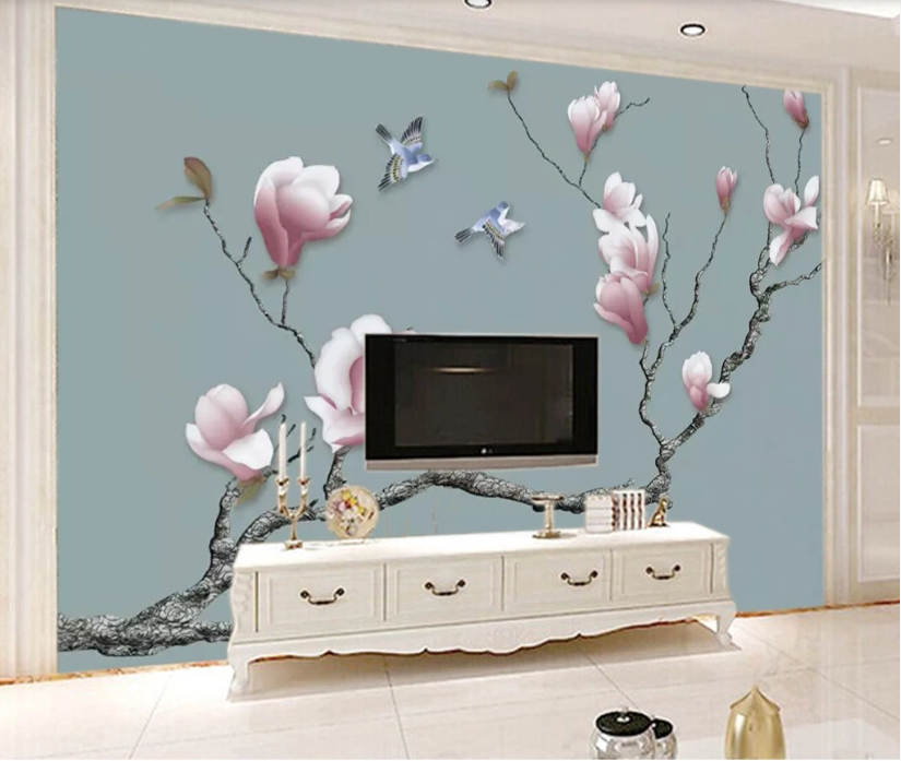 3D Blue Flying Bird WC664 Wall Murals