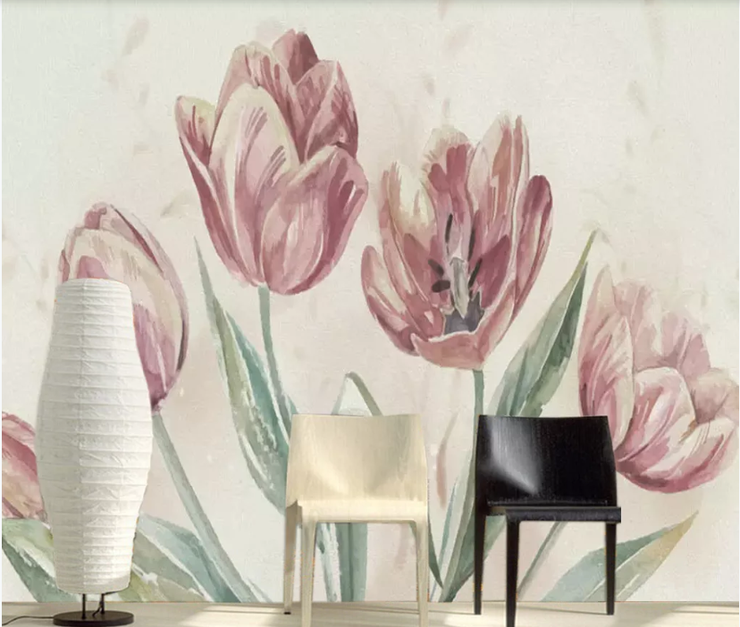 3D Red Lily WC554 Wall Murals