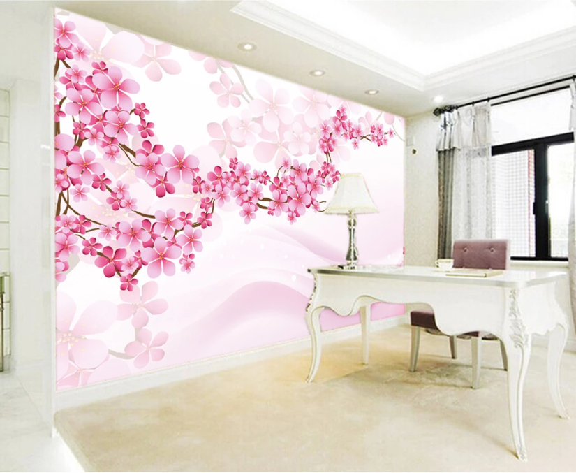 3D Plum Petals WC363 Wall Murals