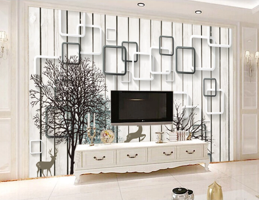 3D Black Tree WC303 Wall Murals