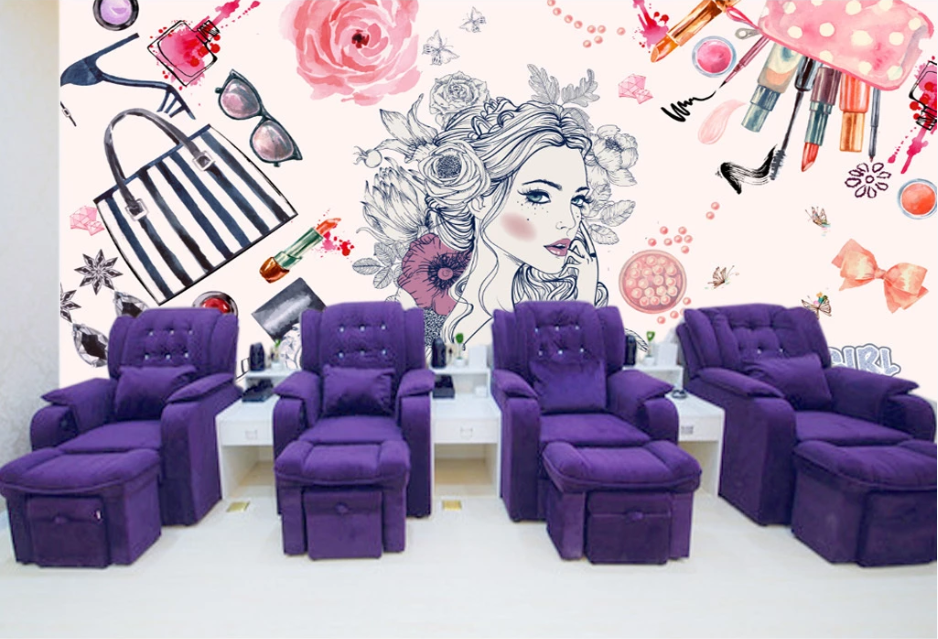 3D Woman Cosmetics WC281 Wall Murals