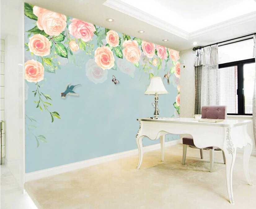 3D Yellow Rose WC271 Wall Murals