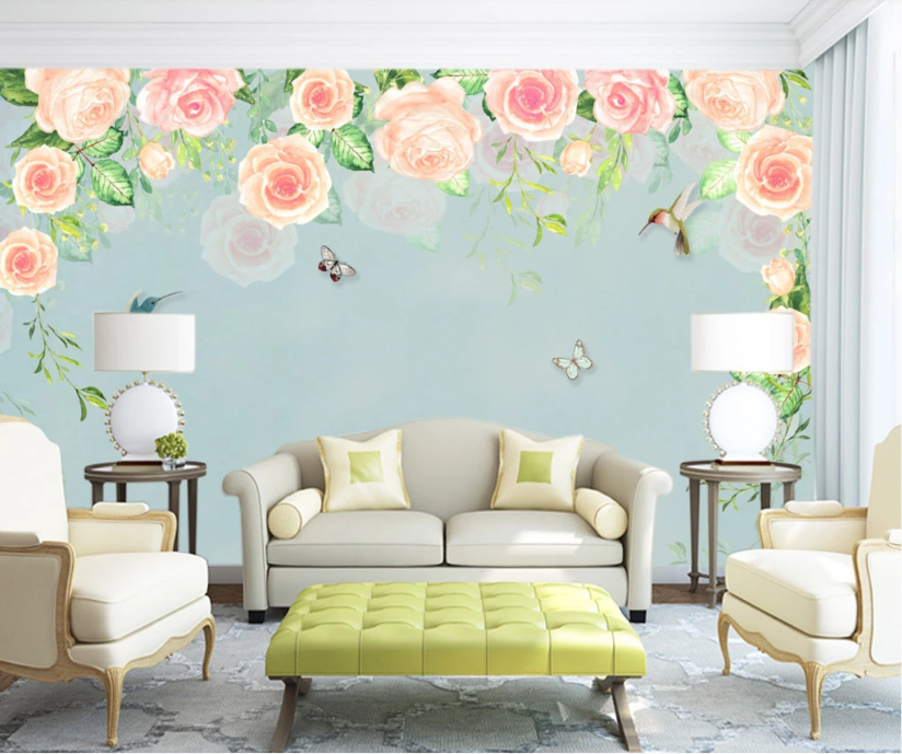 3D Yellow Rose WC271 Wall Murals