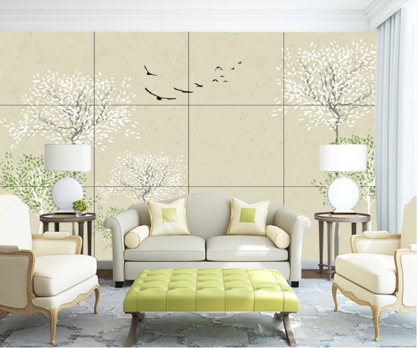 3D Wild Goose Tree WC262 Wall Murals