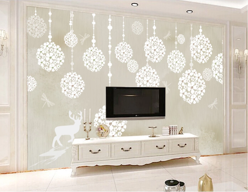 3D White Deer WC231 Wall Murals