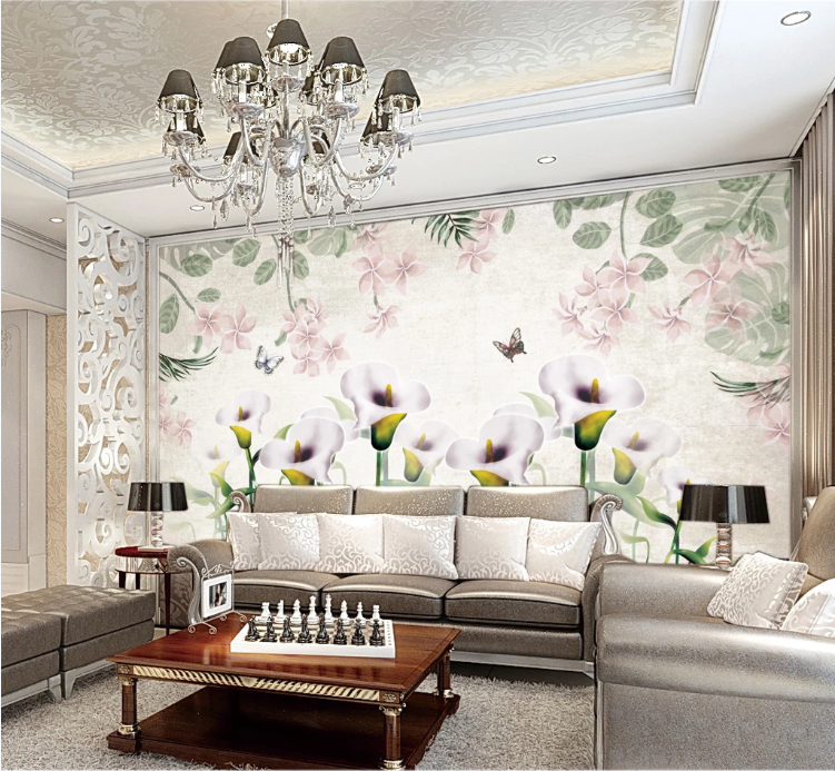 3D Lily Butterfly WC185 Wall Murals