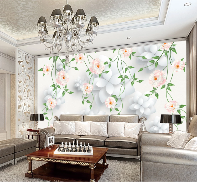 3D Vine Flower Pattern WC176 Wall Murals