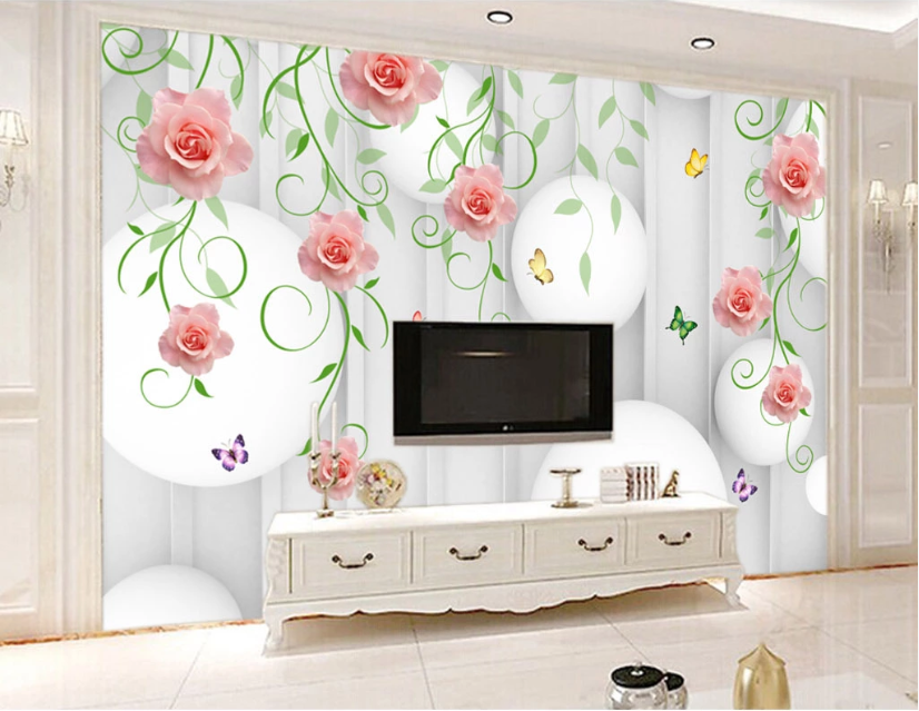 3D Rose Vine WC174 Wall Murals