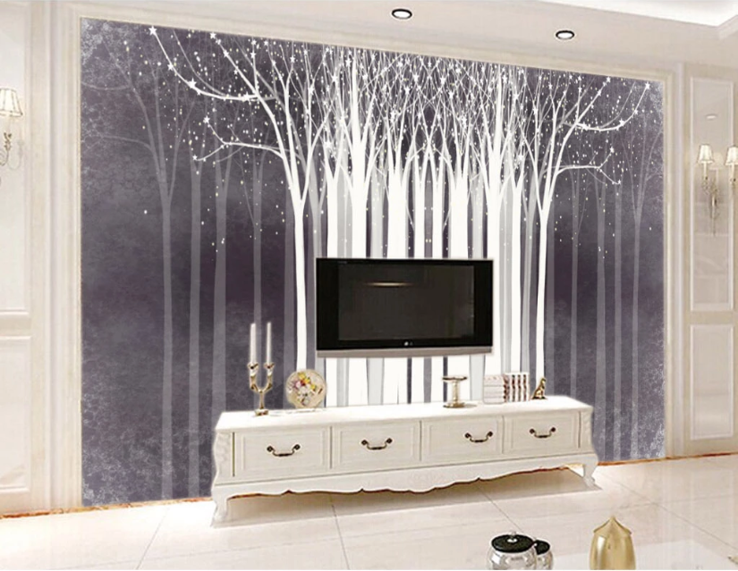 3D White Woods WC168 Wall Murals