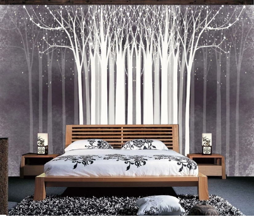 3D White Woods WC168 Wall Murals