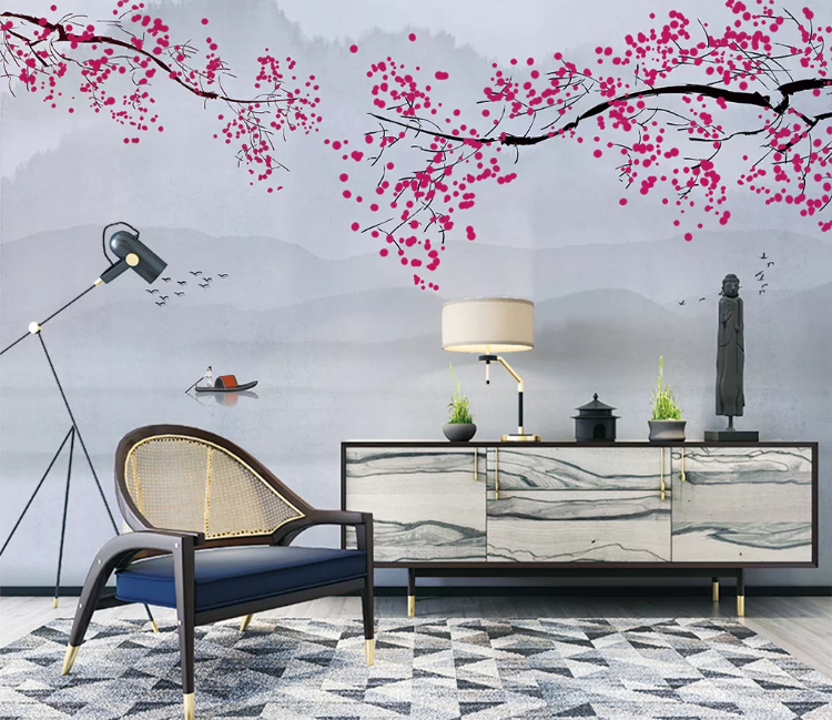 3D Plum Blossom WC2127 Wall Murals