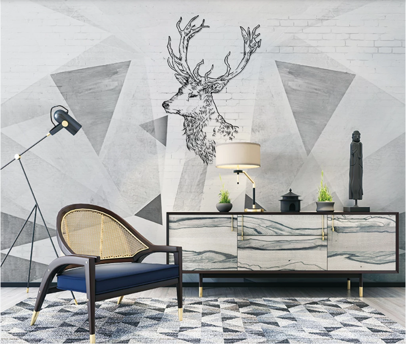 3D Graffiti Deer WC2075 Wall Murals