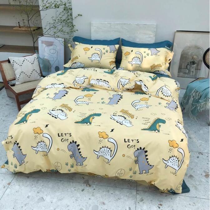 3D Yellow Bottom Little Dinosaur 5008 Bed Pillowcases Quilt