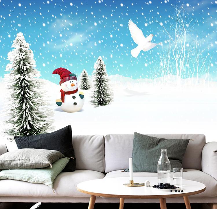 3D Snow Dove 051 Wallpaper AJ Wallpaper 