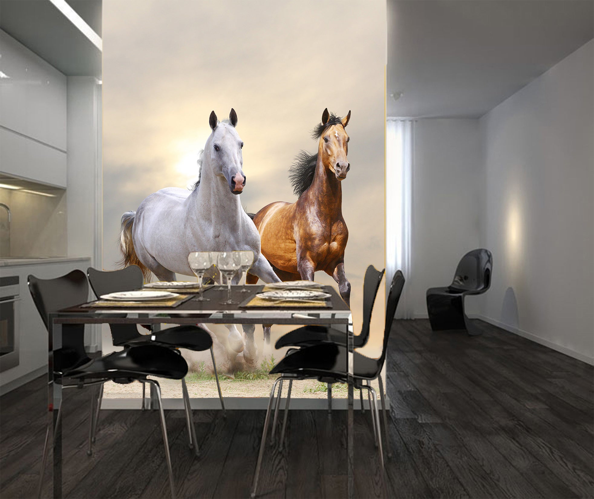 3D Mustang 128 Wall Murals