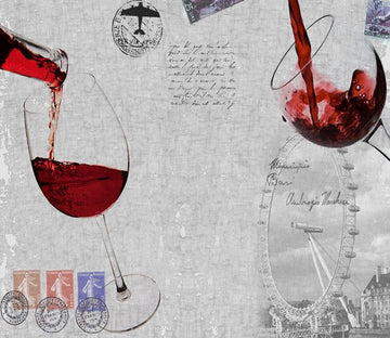 3D Red Wine 121 Wallpaper AJ Wallpaper 