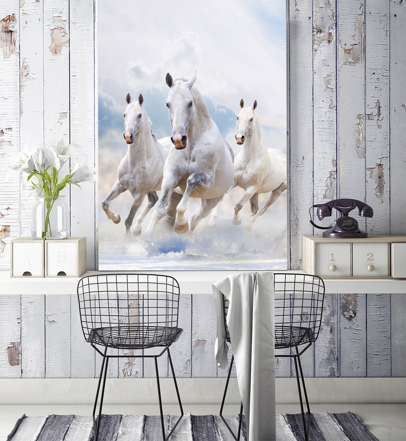 3D Running Horse 127 Wall Murals