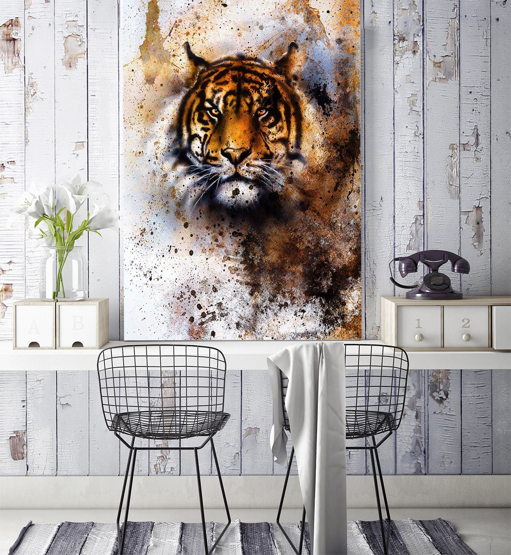 3D Graffiti Tiger 134 Wall Murals