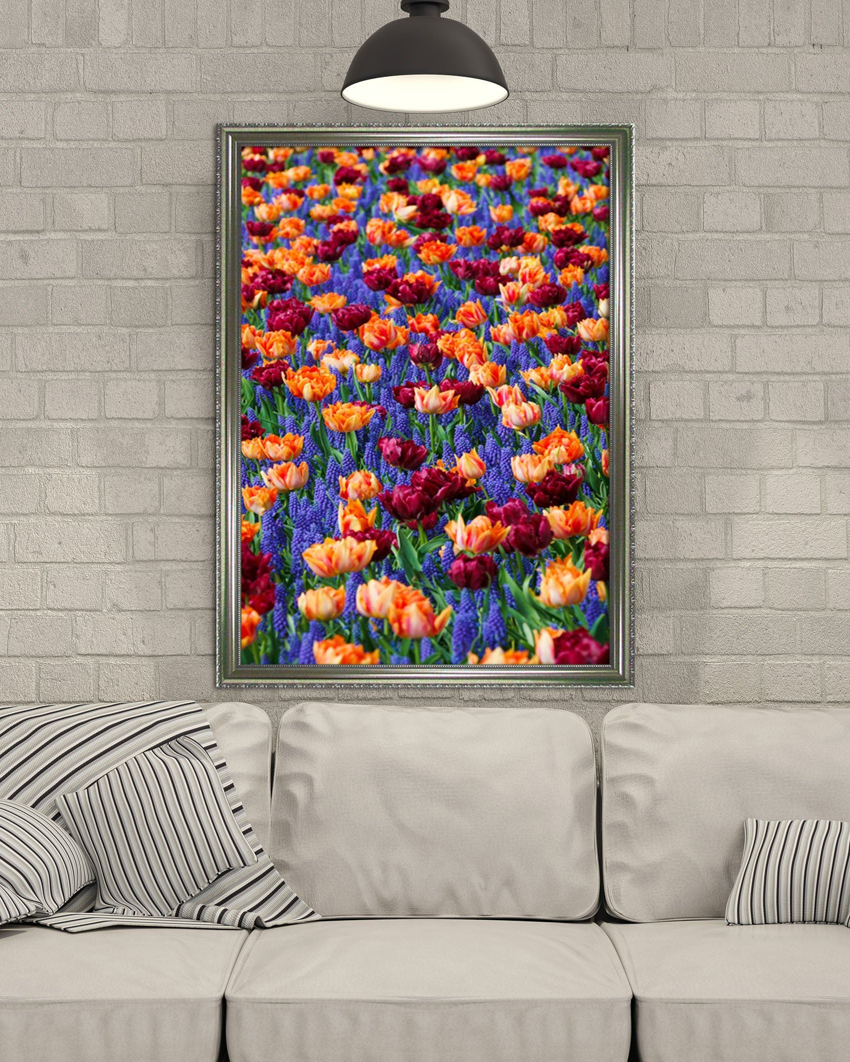 3D Flower Sea 048 Fake Framed Print Painting Wallpaper AJ Creativity Home 