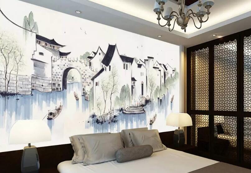 3D Water City 1512 Wall Murals Wallpaper AJ Wallpaper 2 