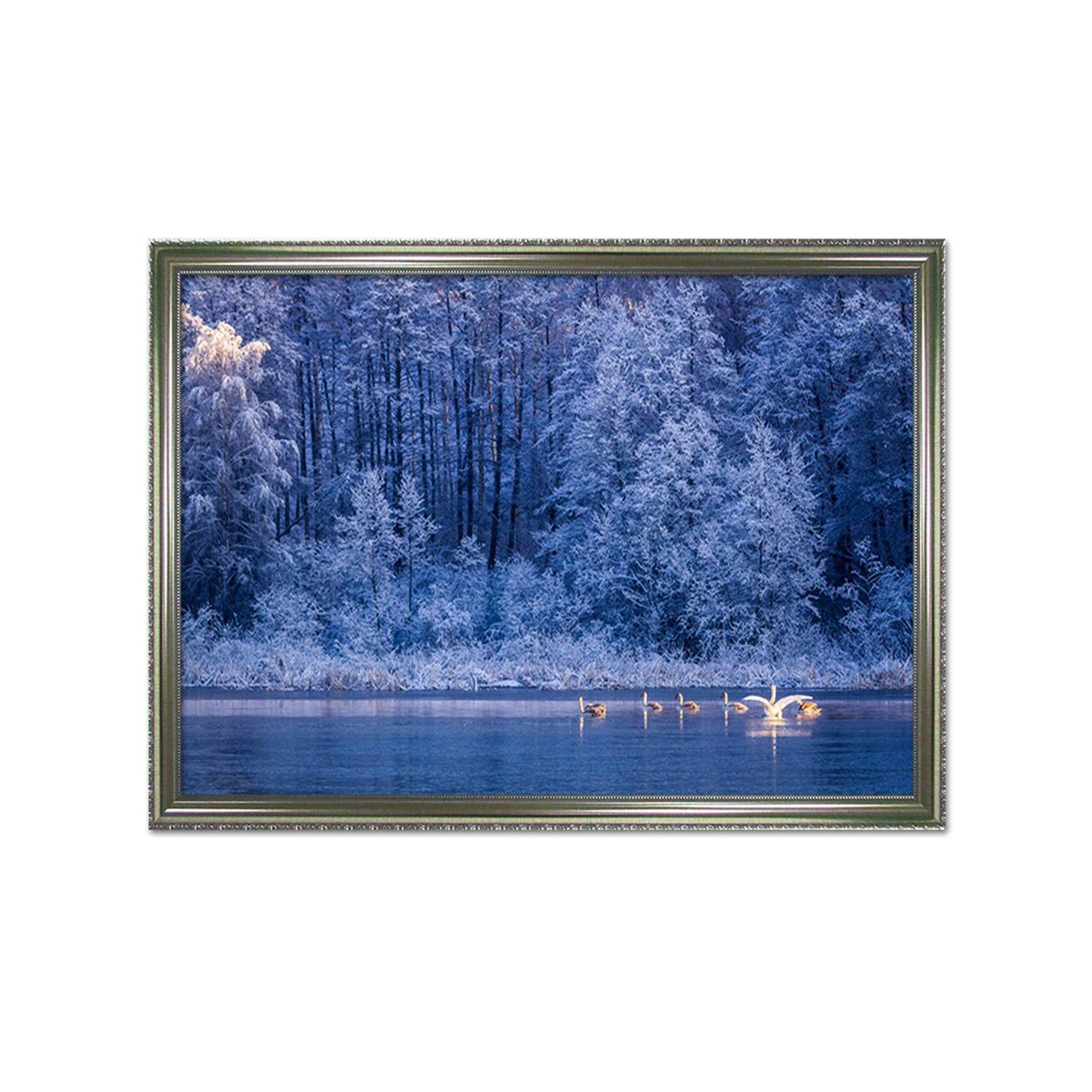 3D Swan Woods 184 Fake Framed Print Painting Wallpaper AJ Creativity Home 