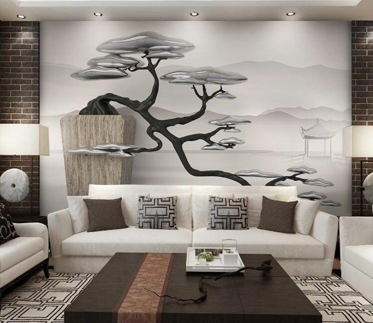 3D Sketch Tree WC228 Wall Murals Wallpaper AJ Wallpaper 2 