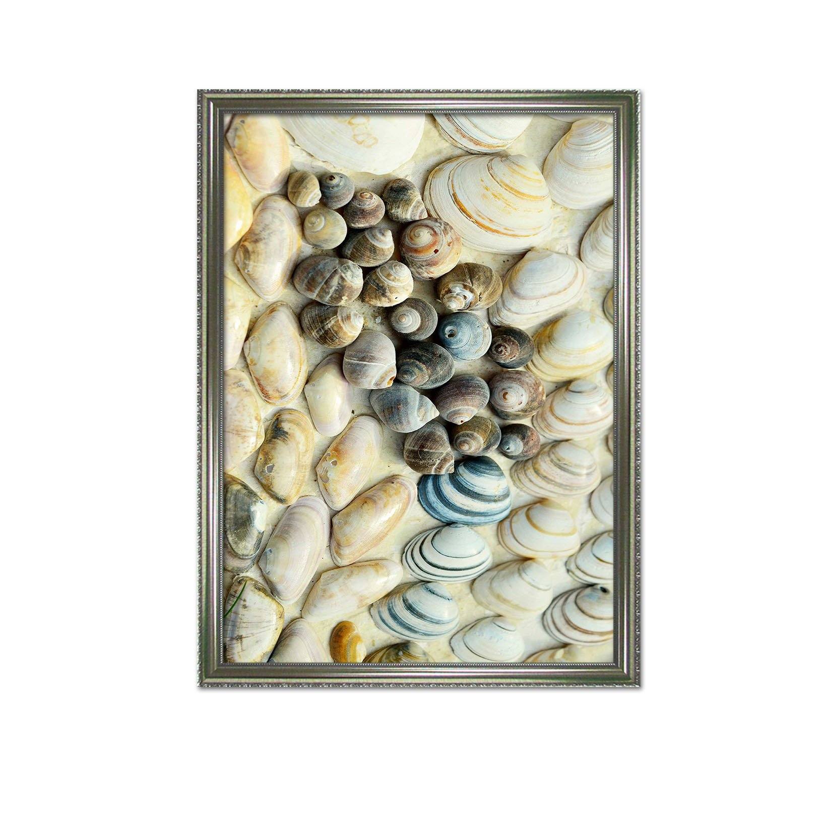 3D Neat Shells 097 Fake Framed Print Painting Wallpaper AJ Creativity Home 