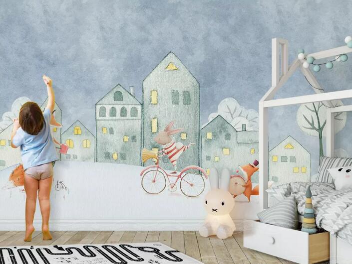 3D Castle Bicycle 1429 Wall Murals Wallpaper AJ Wallpaper 2 