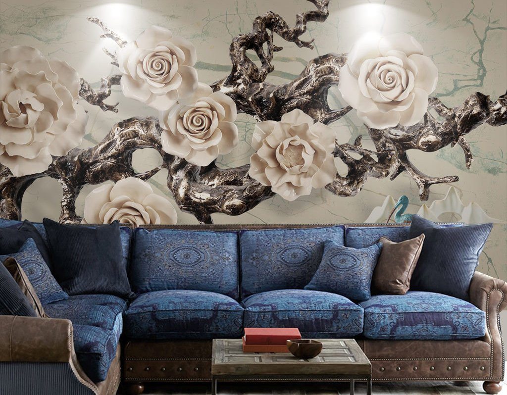 3D Flower Cluster 67 Wall Murals Wallpaper AJ Wallpaper 2 