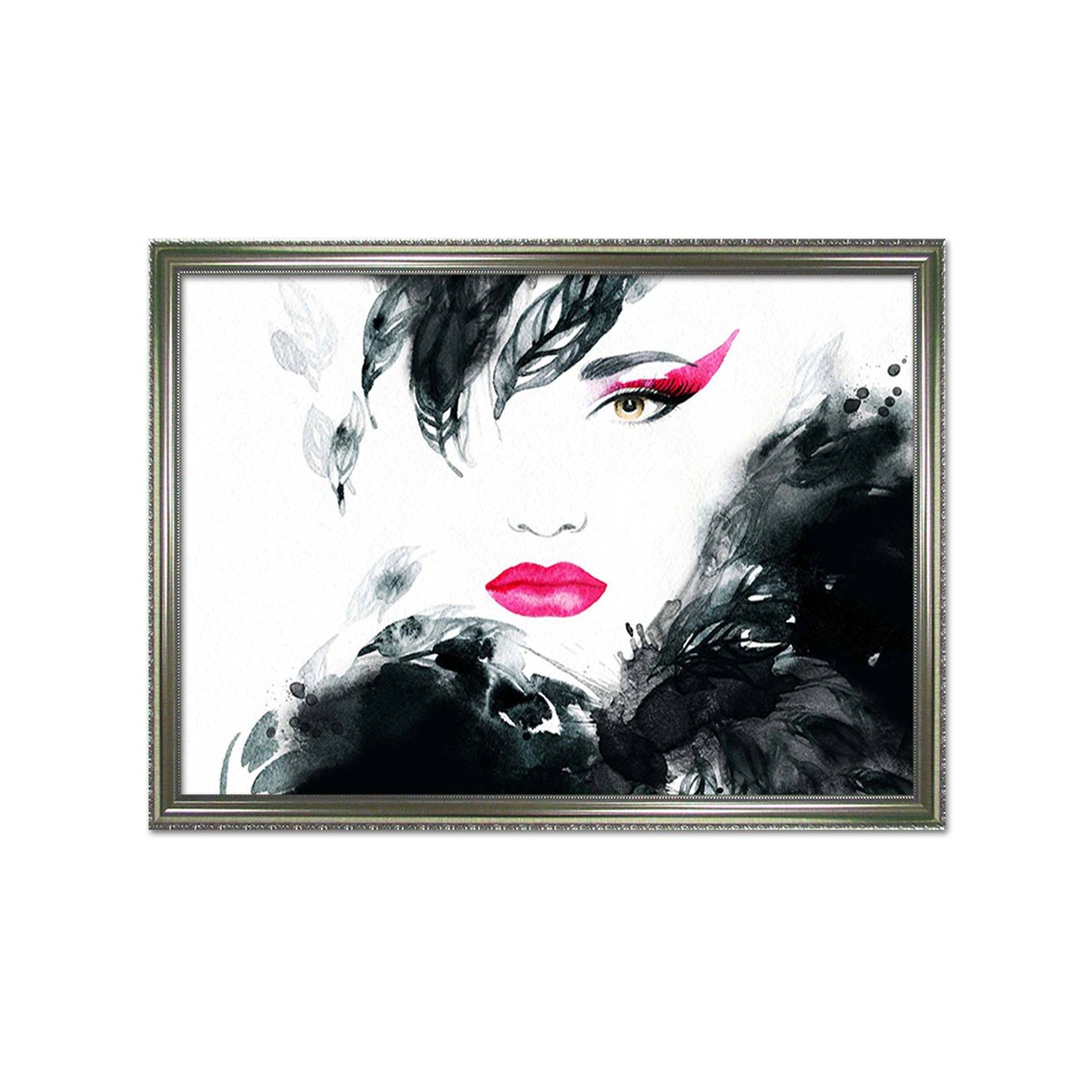 3D Red Lips 176 Fake Framed Print Painting Wallpaper AJ Creativity Home 