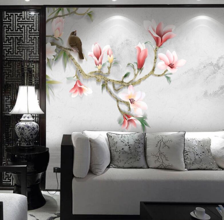 3D Lily Boat WC479 Wall Murals