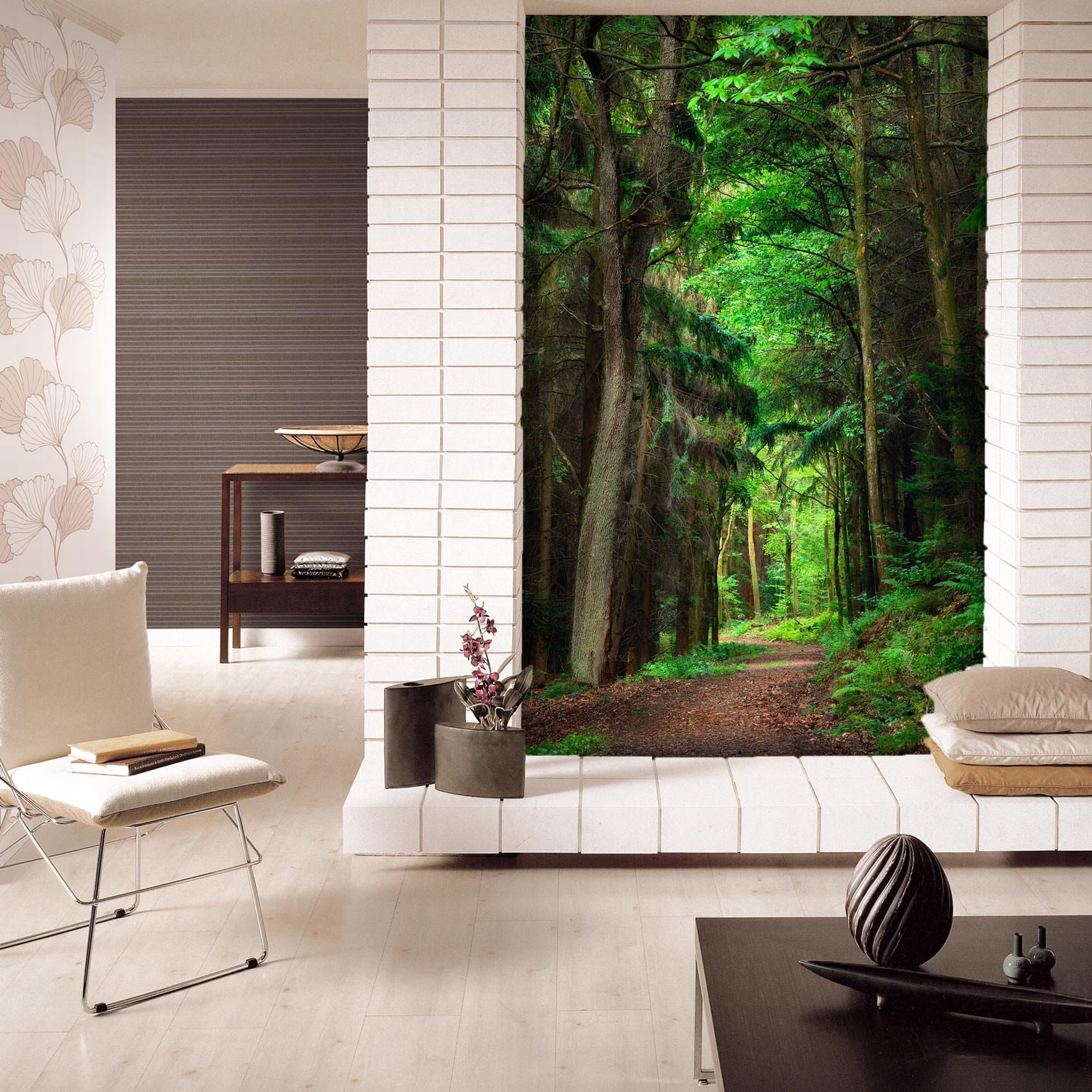 3D Forest Road 107 Wall Murals Wallpaper AJ Wallpaper 2 