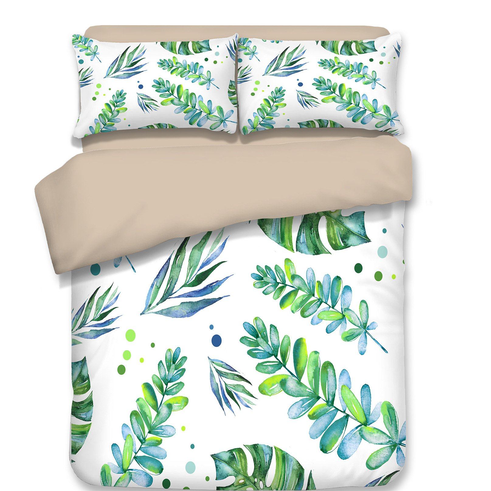 3D Long Leaves 107 Bed Pillowcases Quilt Wallpaper AJ Wallpaper 