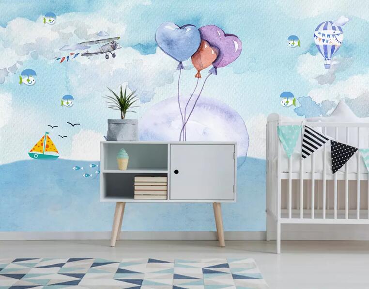 3D Cute Whale 198 Wall Murals Wallpaper AJ Wallpaper 2 