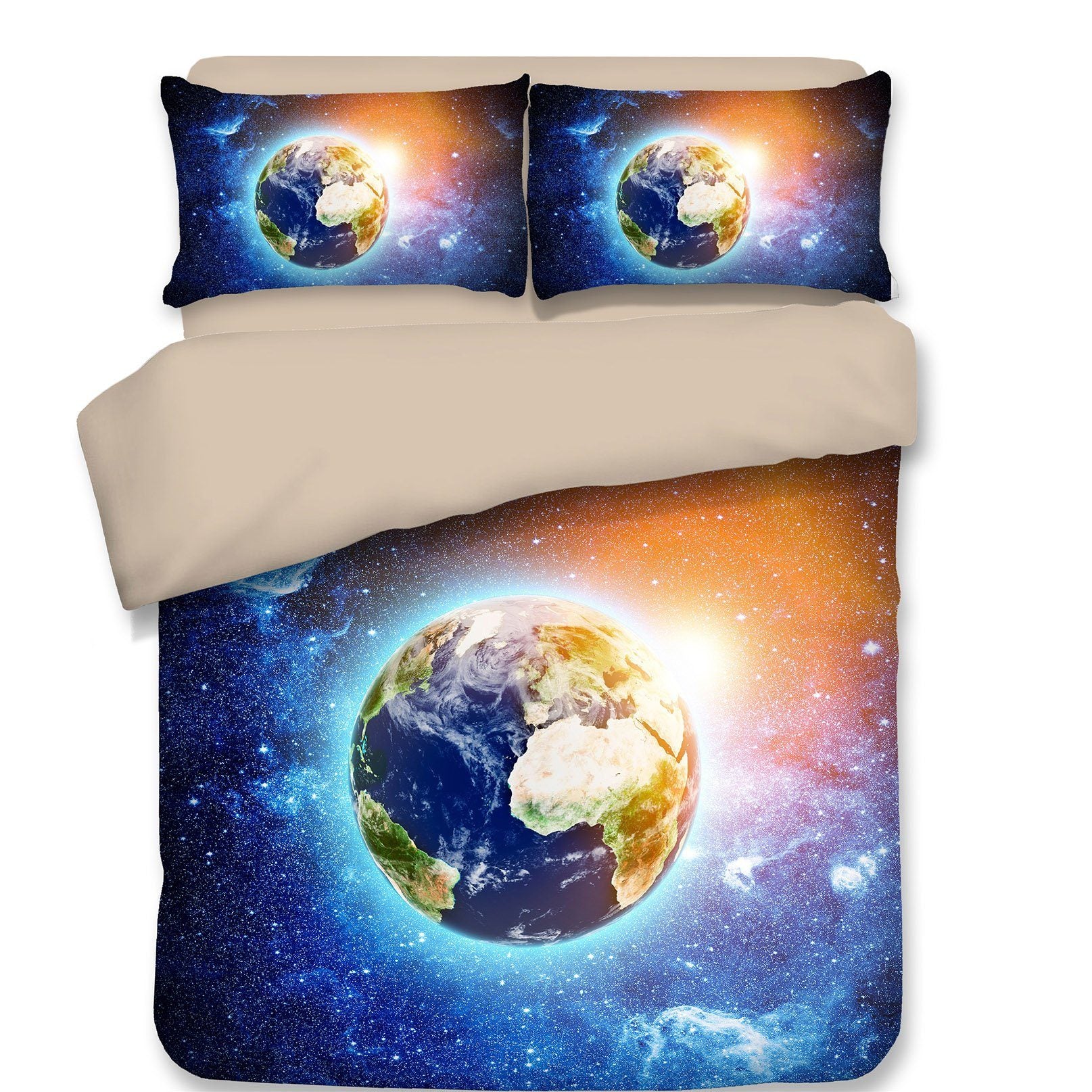 3D Glowing Earth 105 Bed Pillowcases Quilt Wallpaper AJ Wallpaper 