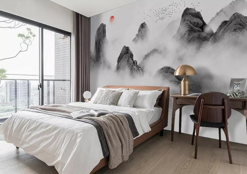 3D Misty Valley 1511 Wall Murals Wallpaper AJ Wallpaper 2 