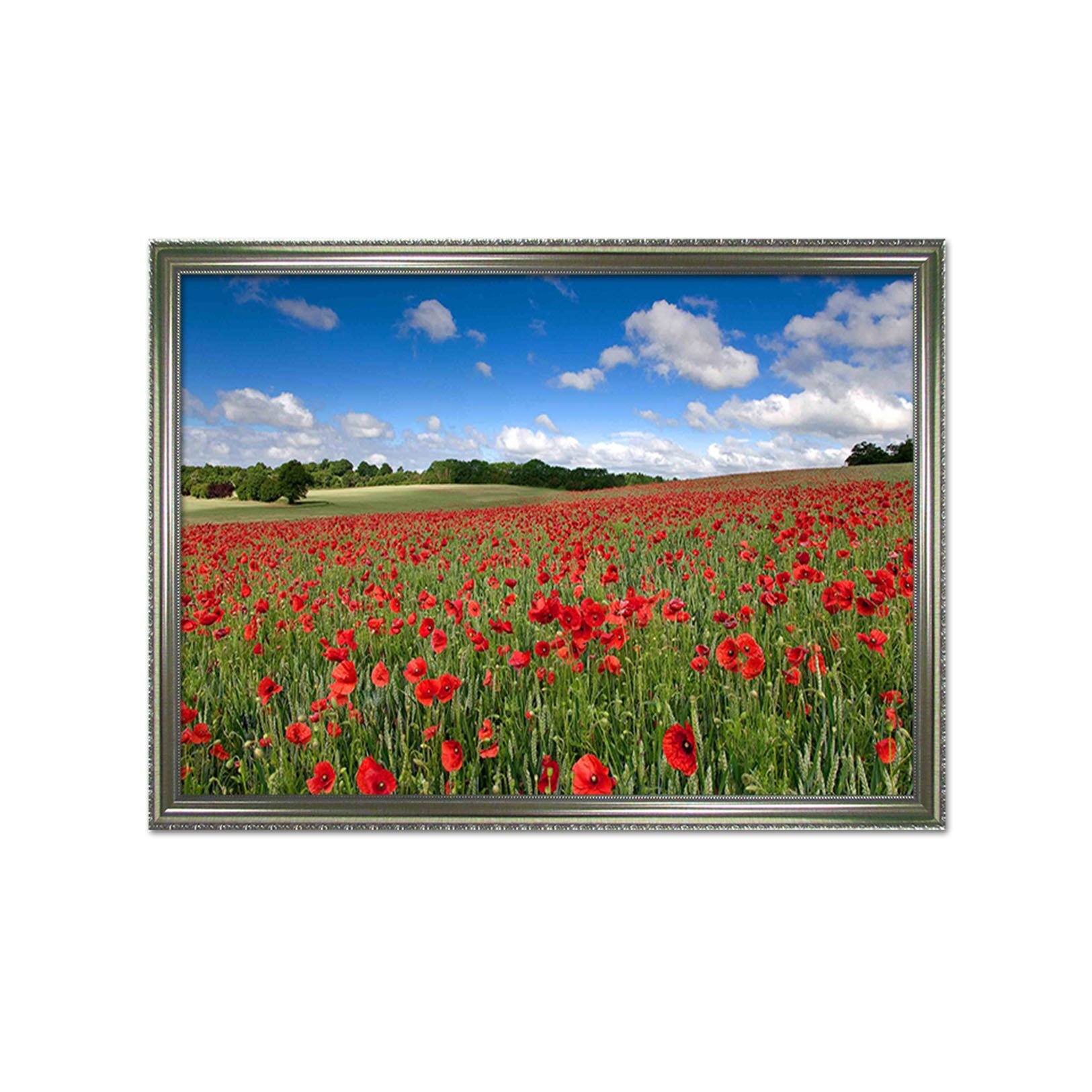 3D Safflower Sea 134 Fake Framed Print Painting Wallpaper AJ Creativity Home 