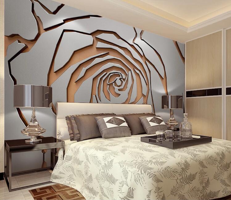 3D Carving Roses WC245 Wall Murals