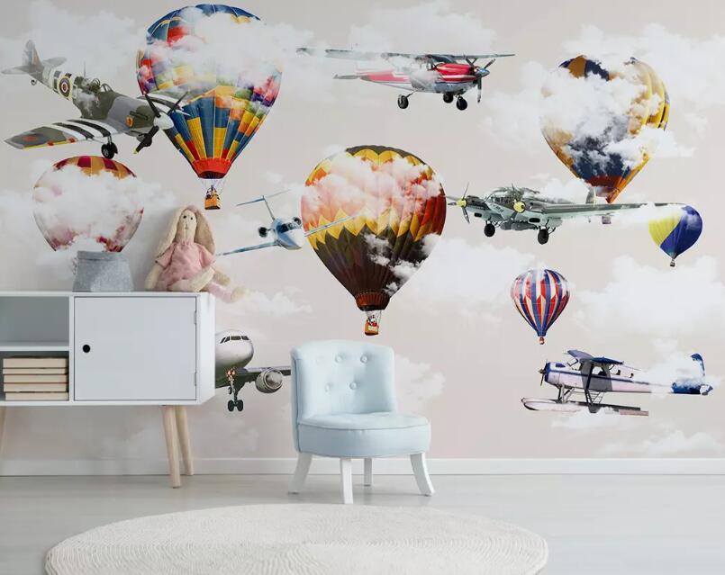 3D Airplane Balloon 1090 Wall Murals Wallpaper AJ Wallpaper 2 