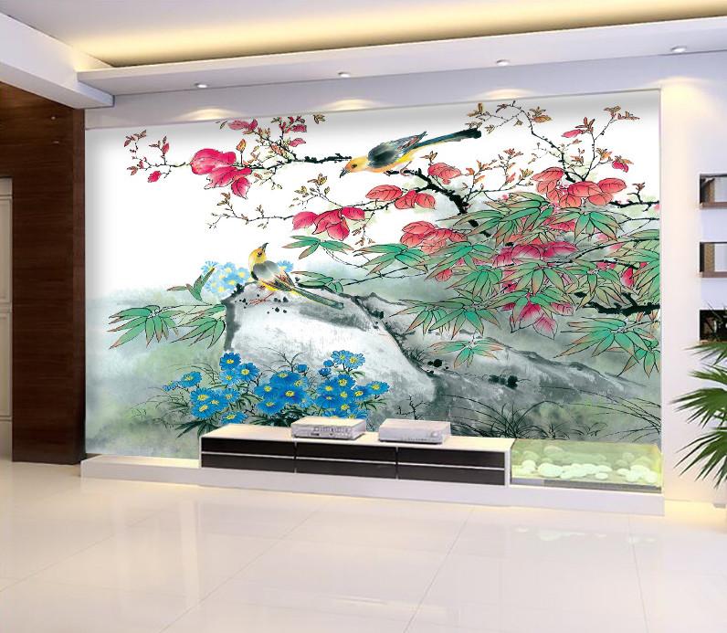 3D Flower Tree Birds 92 Wallpaper AJ Wallpaper 