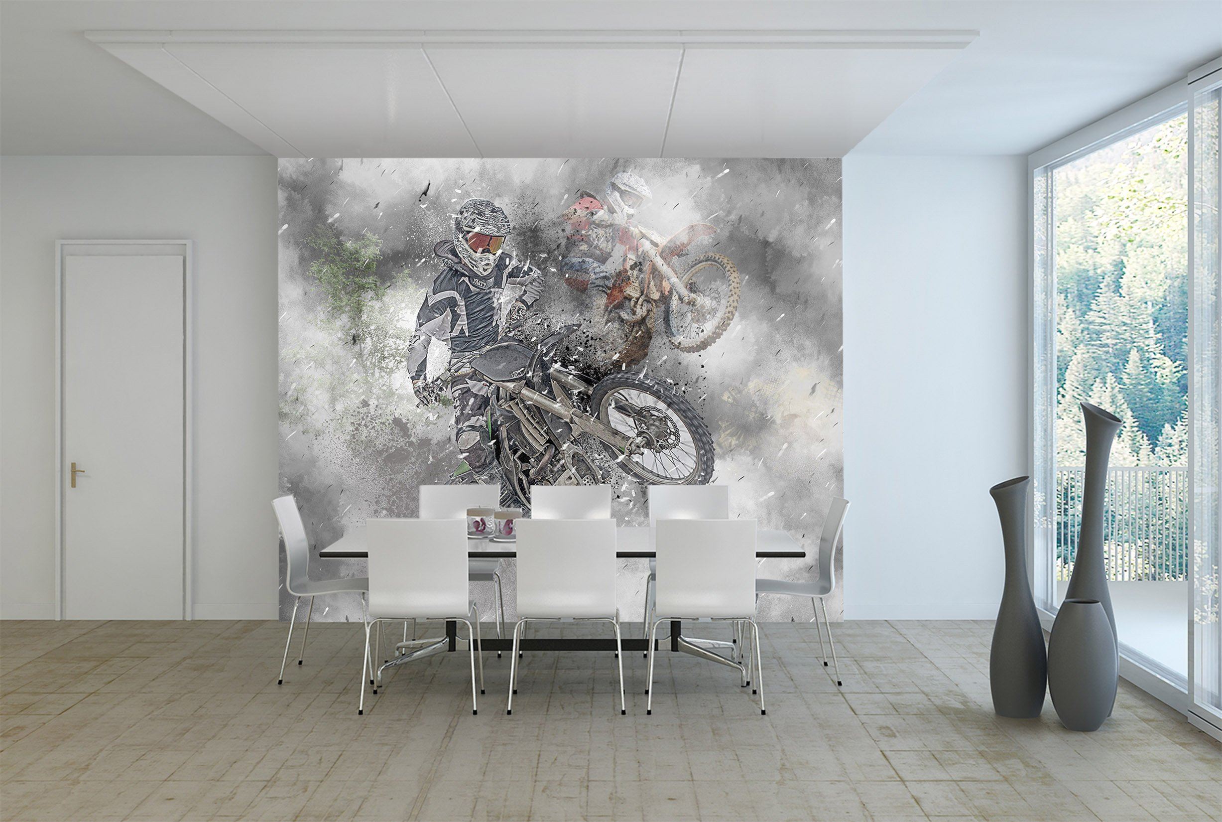 3D Dirt Bike 979 Vehicle Wall Murals Wallpaper AJ Wallpaper 2 