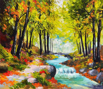 3D Forest River Flowing 823 Wallpaper AJ Wallpaper 