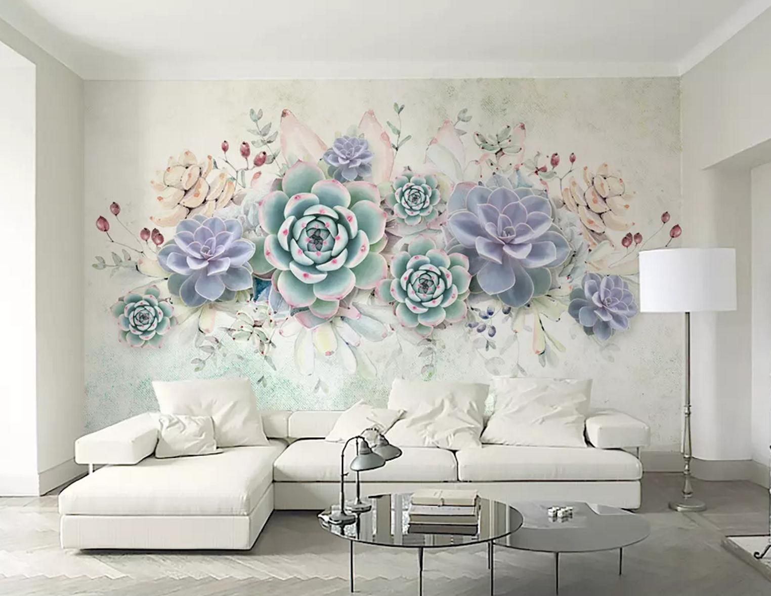 3D Succulents Plant WC403 Wall Murals