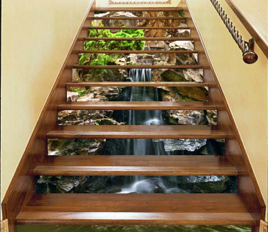 3D Waterfall 4995 Stair Risers Wallpaper AJ Wallpaper 