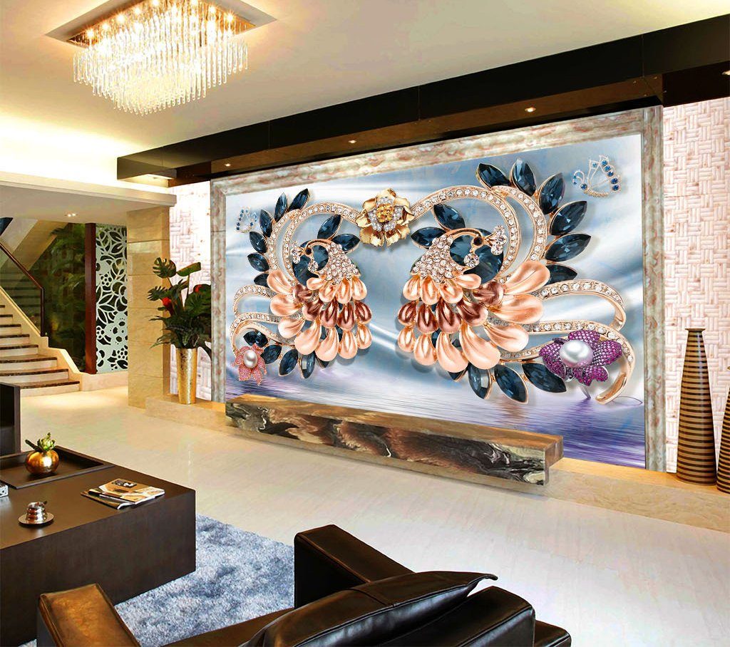 3D Rich Pearl Flower 128 Wall Murals Wallpaper AJ Wallpaper 2 