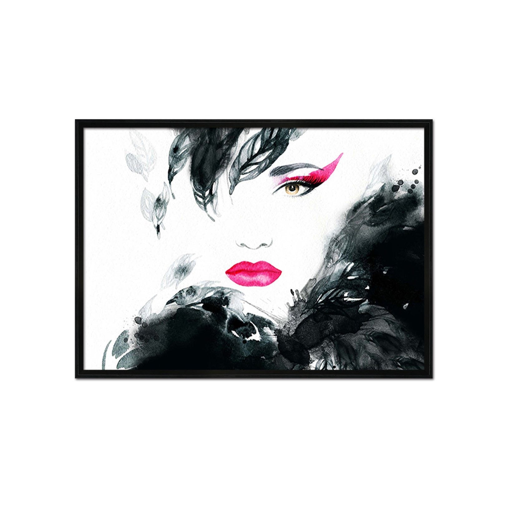 3D Red Lips 176 Fake Framed Print Painting Wallpaper AJ Creativity Home 