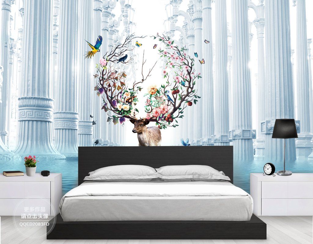 3D Elk Palace 426 Wall Murals Wallpaper AJ Wallpaper 2 