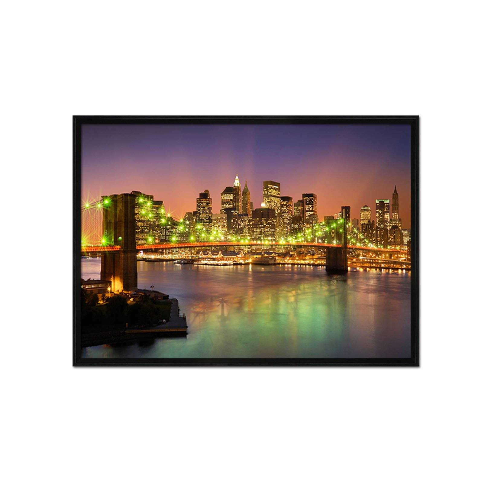 3D Lighting Bridge 154 Fake Framed Print Painting Wallpaper AJ Creativity Home 