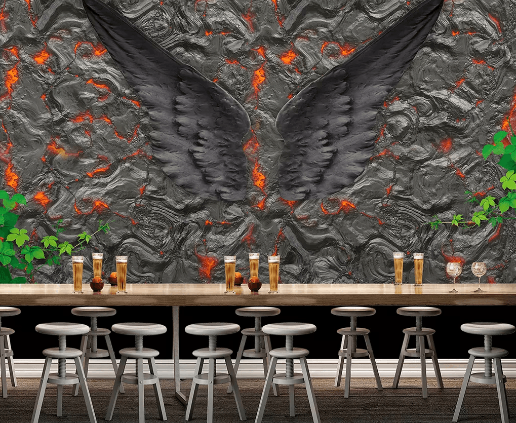 3D Fire Wall Wings 360 Wallpaper AJ Wallpaper 2 