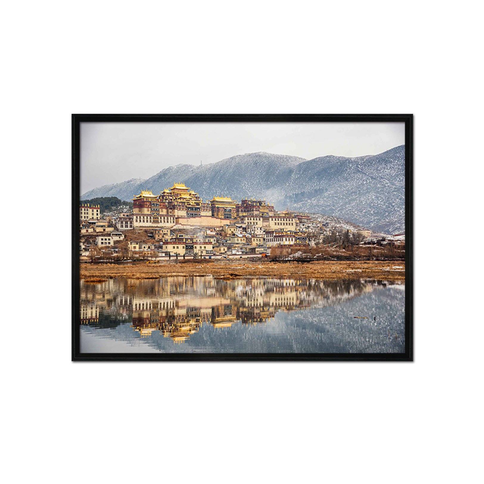 3D Small Town 003 Fake Framed Print Painting Wallpaper AJ Creativity Home 